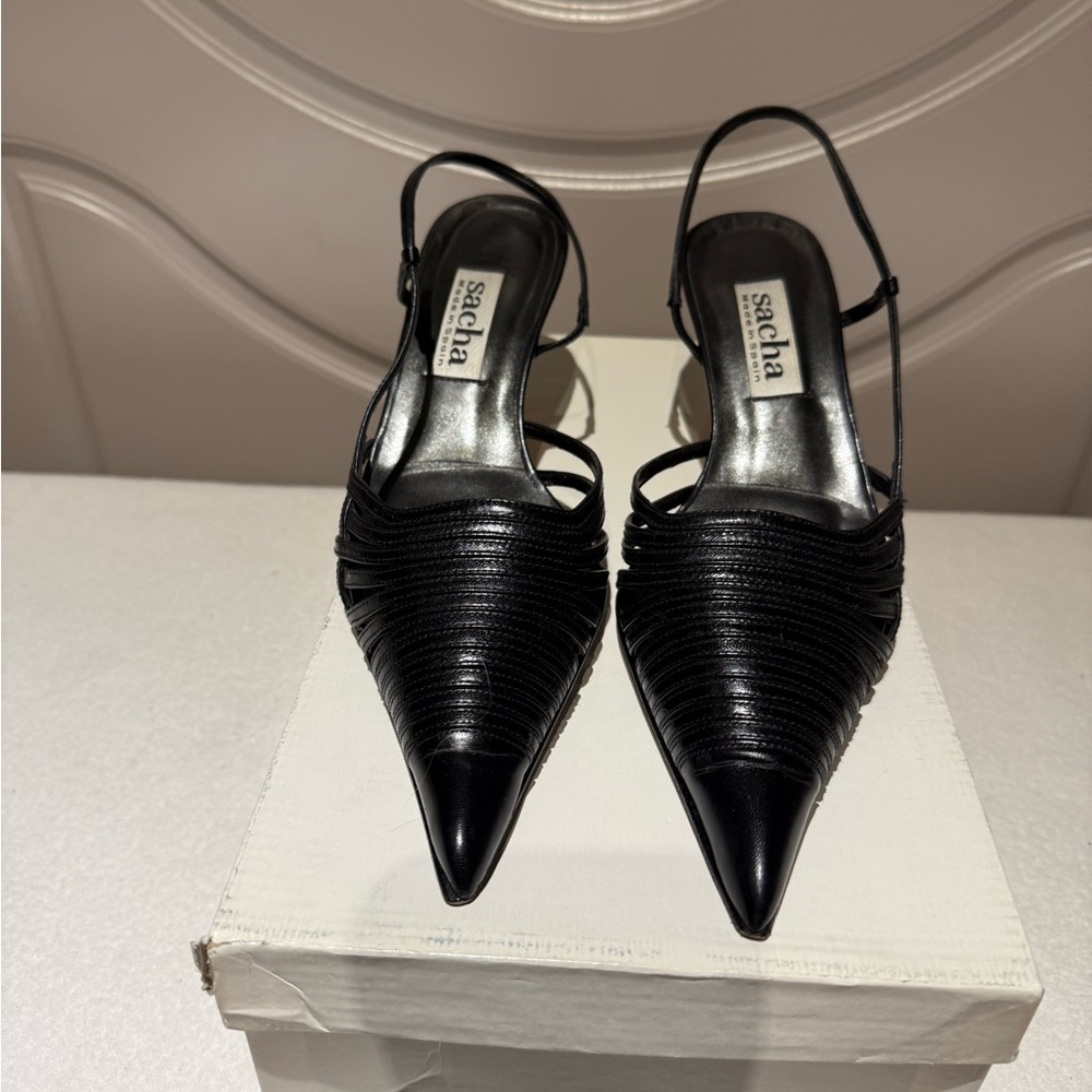 Black Women's Slingback Heels